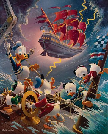 Lot #745 Carl Barks: Afoul of the Flying Dutchman Lithograph - Image 2