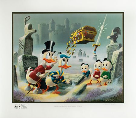 Lot #746 Carl Barks: Dubious Doings at Dismal Downs Lithograph - Image 1