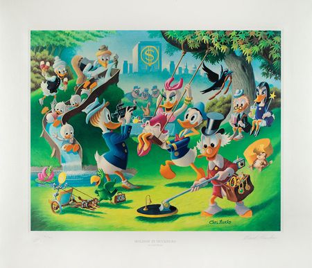 Lot #748 Carl Barks: Holiday in Duckburg Lithograph - Image 1