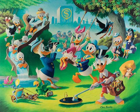 Lot #748 Carl Barks: Holiday in Duckburg Lithograph - Image 2