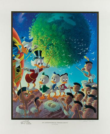 Lot #749 Carl Barks: An Astronomical Predicament Lithograph - Image 1