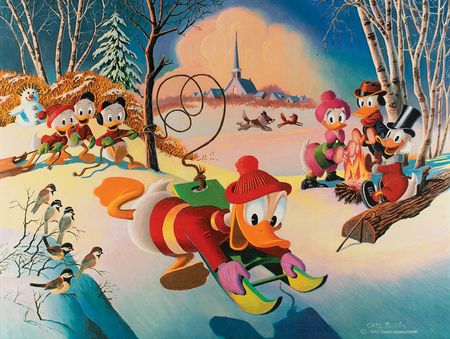 Lot #750 Carl Barks: Snow Fun Lithograph - Image 2