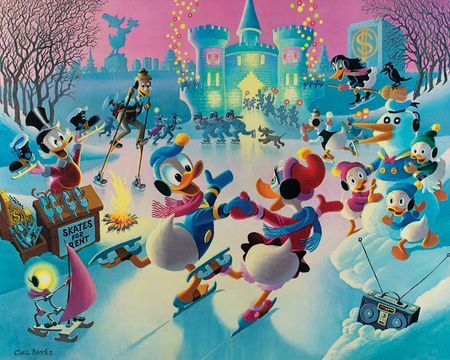 Lot #752 Carl Barks: Mardi Gras Before the Thaw Lithograph - Image 2