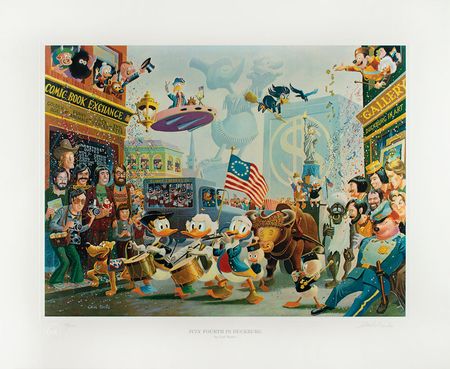 Lot #755 Carl Barks: July Fourth in Duckburg Lithograph - Image 1
