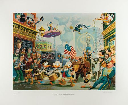 Lot #756 Carl Barks: July Fourth in Duckburg Lithograph - Image 1