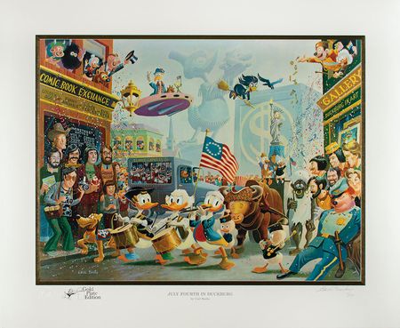 Lot #757 Carl Barks: July Fourth in Duckburg Lithograph - Image 1