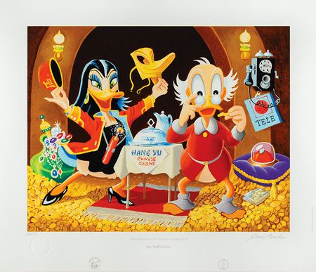 Lot #762 Carl Barks: I Wonder What My Fortune Cookie Says Lithograph - Image 1