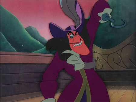 Lot #653 Captain Hook production cel from Peter Pan Production Cel - Image 1
