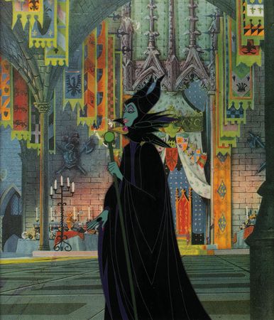 Lot #558 Maleficent and Diablo production cel from Sleeping Beauty Production Cel - Image 1