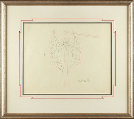 Lot #663 Maleficent production drawing from Sleeping Beauty signed by Marc Davis Production Drawing - Image 2