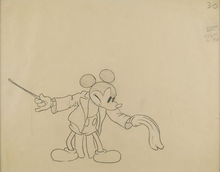 Lot #624 Mickey Mouse production drawing from Mickey's Grand Opera Production Drawing - Image 1