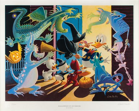 Lot #758 Carl Barks: Halloween in Duckburg Lithograph - Image 1