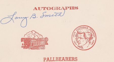 Lot #27 John F. Kennedy: Larry Bruce Smith Archive - Image 1