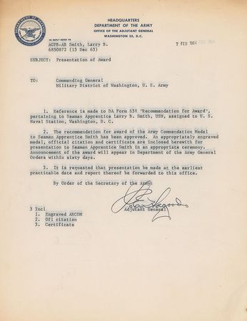 Lot #27 John F. Kennedy: Larry Bruce Smith Archive - Image 8