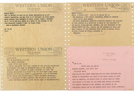 Lot #25 John F. Kennedy Telegrams Telegrams - Image 2