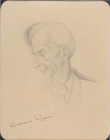 Lot #324 Bertrand Russell Sketch - Image 1