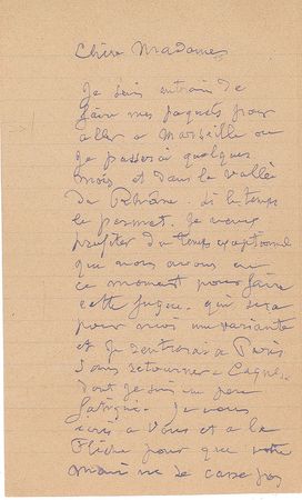 Lot #436 Pierre-Auguste Renoir: Renoir packs his bags for Marseilles - Image 1