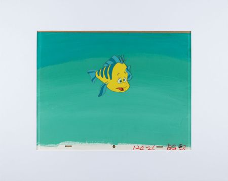 Lot #688 Flounder production cel from The Little Mermaid Production Cel - Image 2