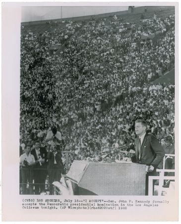Lot #86 John F. Kennedy 1960 DNC Original Wirephoto Photograph - Image 1