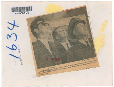 Lot #94 John F. Kennedy and Robert S. McNamara Original Wirephoto Photograph - Image 2