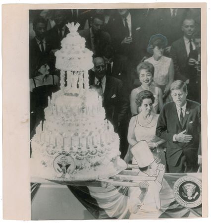 Lot #88 John F. Kennedy 1962 Birthday Original Wirephoto Photograph - Image 1