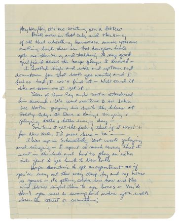 Lot #5001 Bob Dylan January 1962 Autograph Letter Signed - Image 7