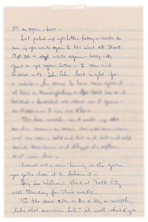 Lot #5002 Bob Dylan February 1962 Autograph Letter Signed - Image 3