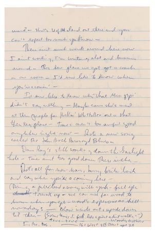 Lot #5002 Bob Dylan February 1962 Autograph Letter Signed - Image 5