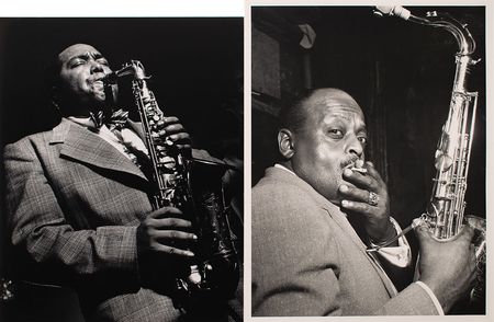 Lot #5395 Charlie Parker and Ben Webster Photographs by Herman Leonard - Image 1