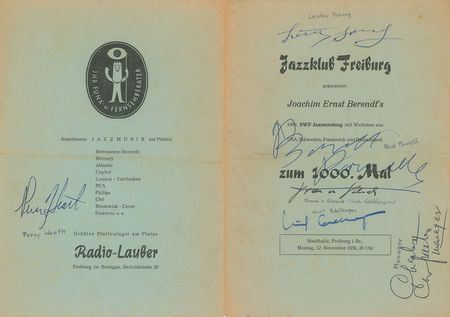 Lot #5400 Lester Young, Bud Powell, and Others Signed Program - Image 1