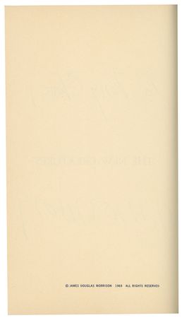 Lot #5062 Jim Morrison Signed Book: 'The New Creatures' - Image 3