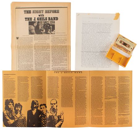 Lot #5120  J. Geils Band Interview Archive - Image 1