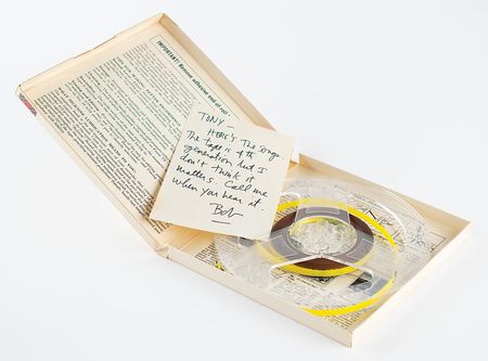 Lot #5039 Bob Dylan Original November 1971 Reel-to-Reel Tape and Autograph Letter Signed - Image 1