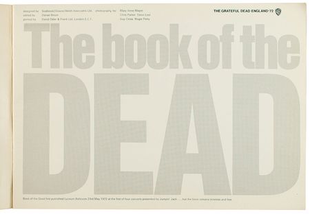 Lot #5078  Grateful Dead 1972 England Tour Program - Image 1
