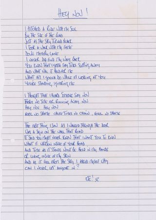 Lot #5520 Noel Gallagher Handwritten Lyrics for (What's the Story) Morning Glory? - Image 5