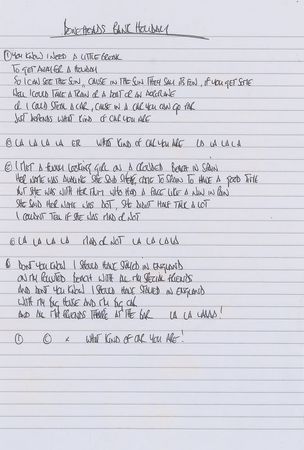 Lot #5520 Noel Gallagher Handwritten Lyrics for (What's the Story) Morning Glory? - Image 6