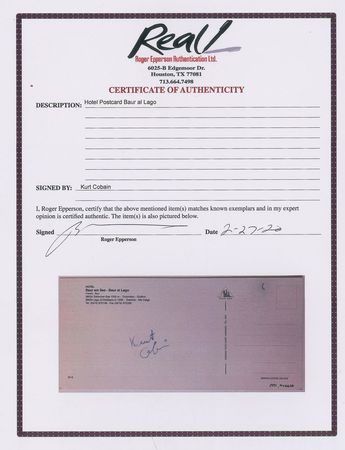 Lot #5518 Kurt Cobain Signature - Image 3