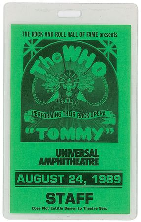 Lot #5330 The Who and Elton John Tommy Program with Insert and Pass - Image 1