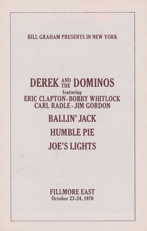 Lot #5444  Derek and the Dominos Fillmore East Program - Image 2