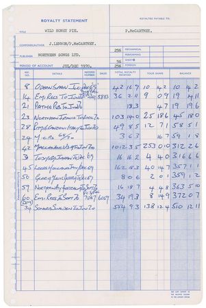 Lot #5259 John Lennon and Paul McCartney Royalty Statements - Image 2