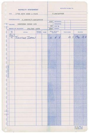 Lot #5259 John Lennon and Paul McCartney Royalty Statements - Image 8
