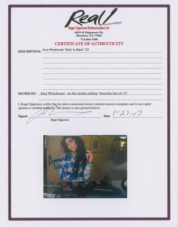 Lot #5521 Amy Winehouse Signed CD Booklet - Image 2