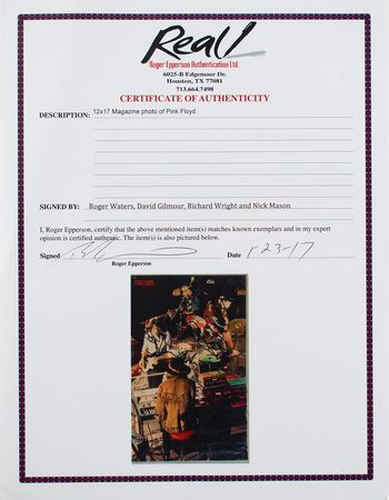 Lot #5348  Pink Floyd Signed Photograph - Image 2