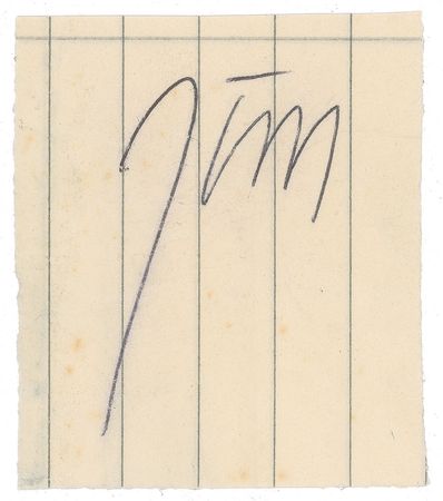 Lot #5286 Jim Morrison Signature