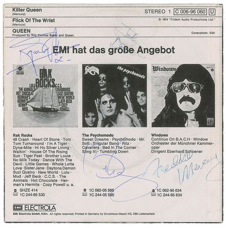 Lot #5354  Queen Signed 45 RPM Record - Image 1