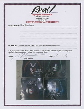 Lot #5462  KISS Signed Solo Albums - Image 5