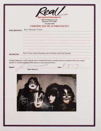 Lot #5460  KISS Signed Poster - Image 2