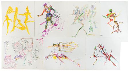 Lot #5363 Miles Davis Group of (22) Original Drawings - Image 1