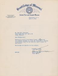 Lot #134 Harry S. Truman: Grand Master Truman upholds Masonic morals - Image 1