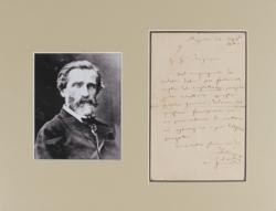 Lot #494 Giuseppe Verdi: Sending regrets for 